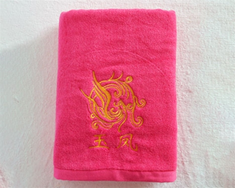 玉鳳浴巾-玫紅